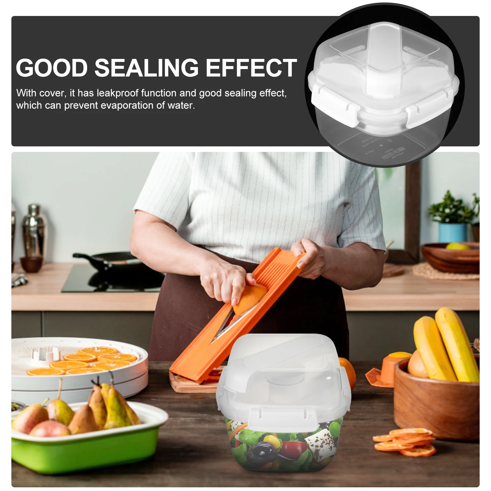 

Microwavable Bento Portable Lunch Box With Lid Food Containers Lightweight For Office School Pp Material Safe Food Box