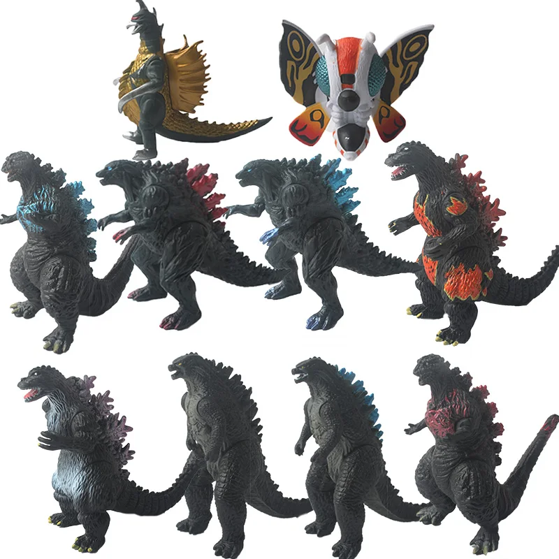 2022 New Godzilla VS King Kong  Action Anime Figurie   large Godzilla King Ghidorah Soft Glue Monster Doll Model Ornaments Toys