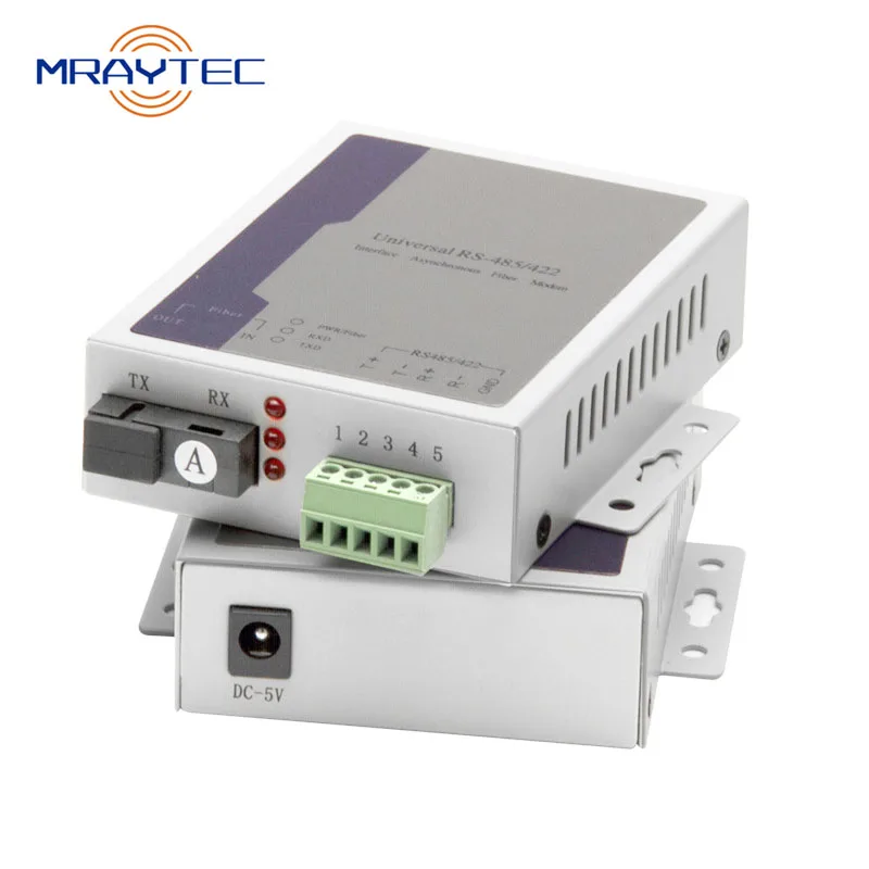 Serial RS485 RS422 To Fiber Modem Ethernet Optical Fibre Media Converter DC 5V Duplex SM 20km SC ST FC Compatible Moxa