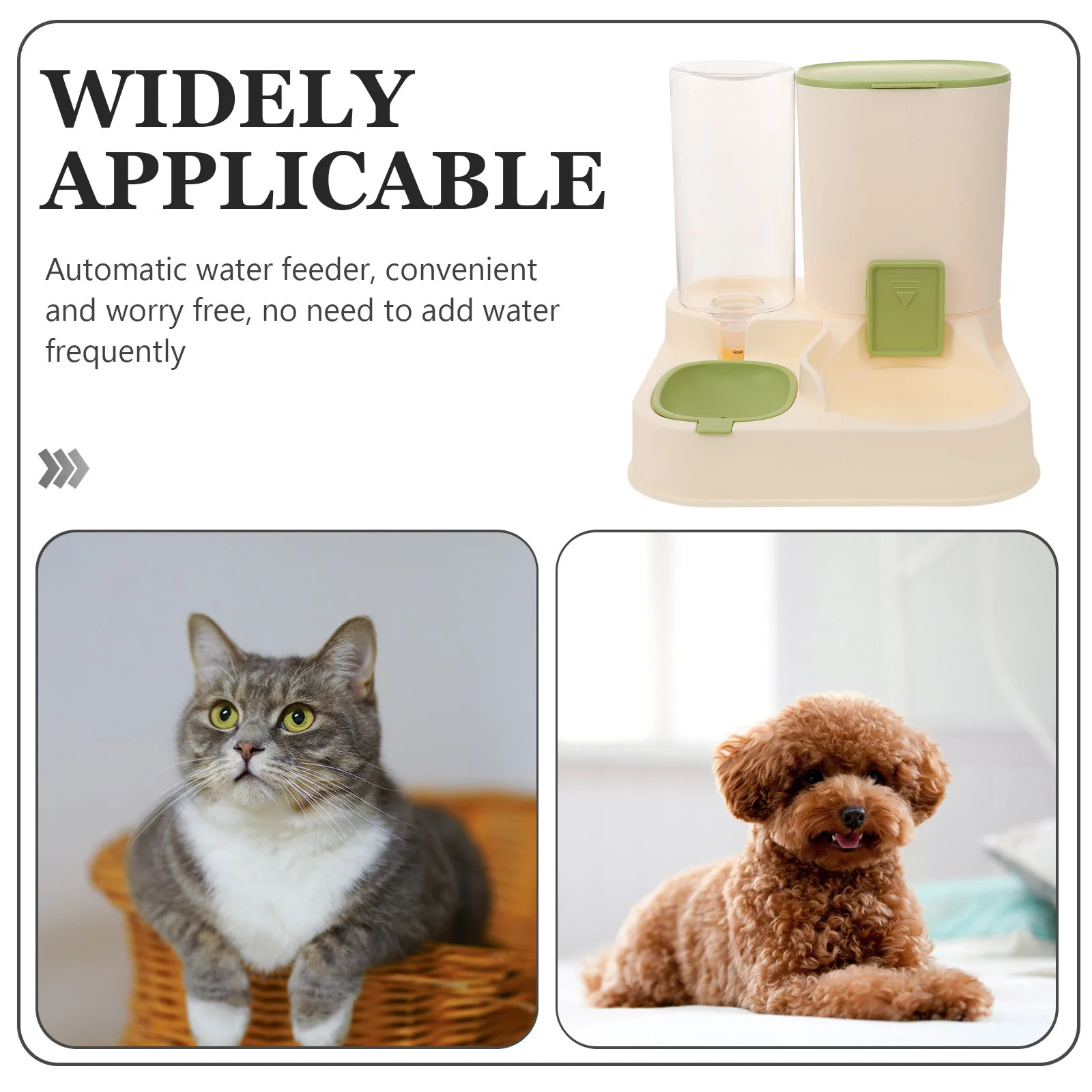 

Automatic Pet Water Dispenser Dog Cat Feeder Large Capacity Dry Wet Food Separation Design Detachable Puppy Bowl For Small