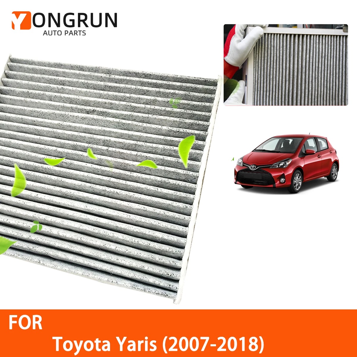 Car Cabin Air Filter for Toyota Yaris 2007-2018 Auto Filters Carbon Fiber 87139-02020 87139-02090 87139-06040 87139-06080