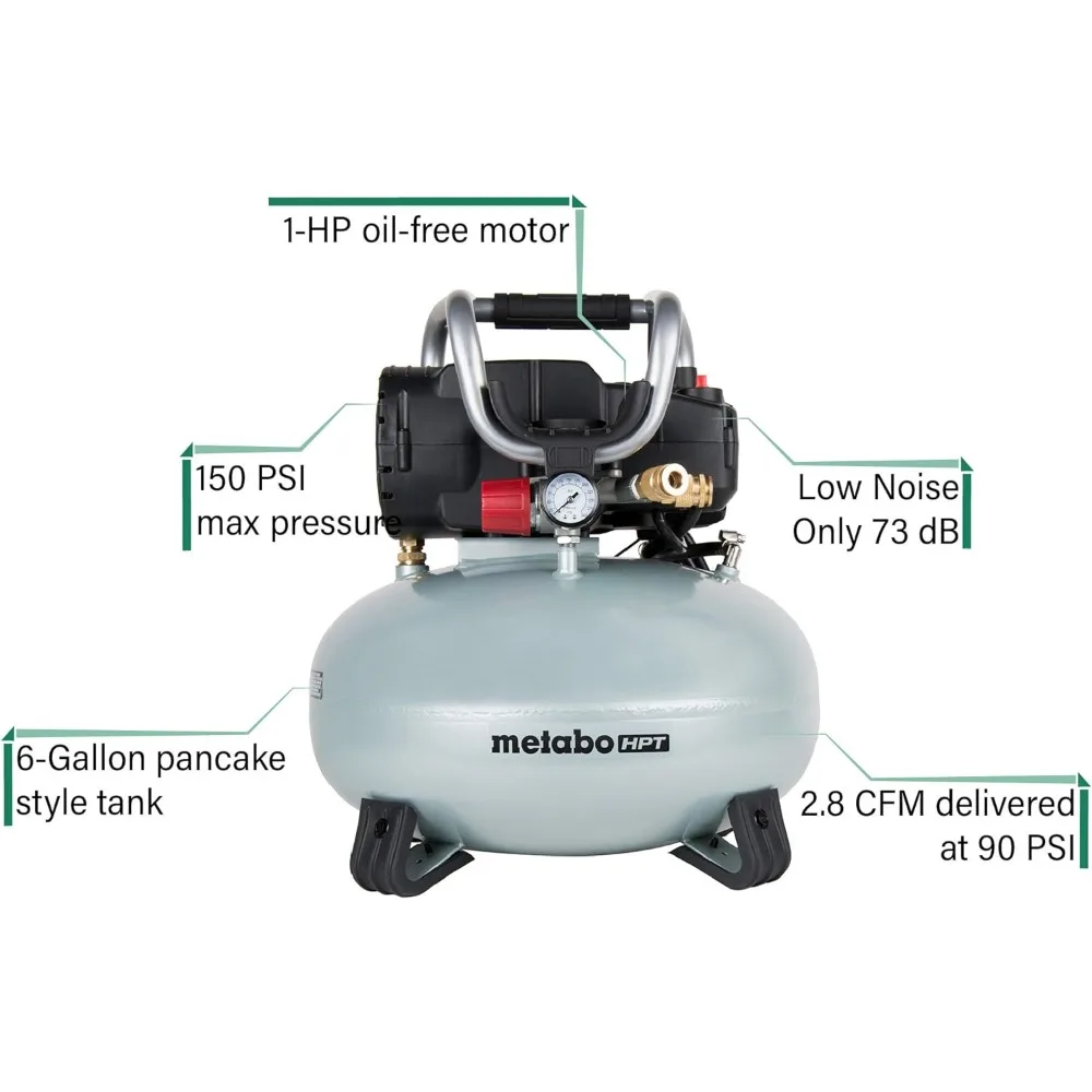 Metabo HPT Air Compressor | 150 PSI | 6 Gallon | Pancake | EC710S