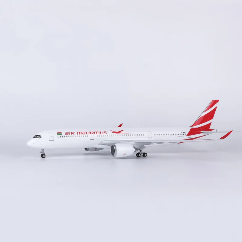 47cm Mauritius A350 Aircraft Models With Landing Gear Wheel Resin Diecast Airplanes Collected Model Building Kits Plane Gift
