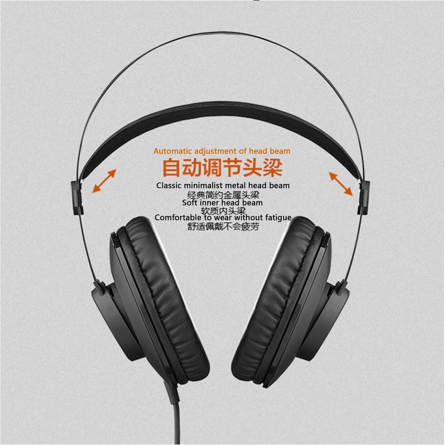 High-quality head-mounted monitoring headphones for recording professional headsets, electronic keyboards, drums, electric guita