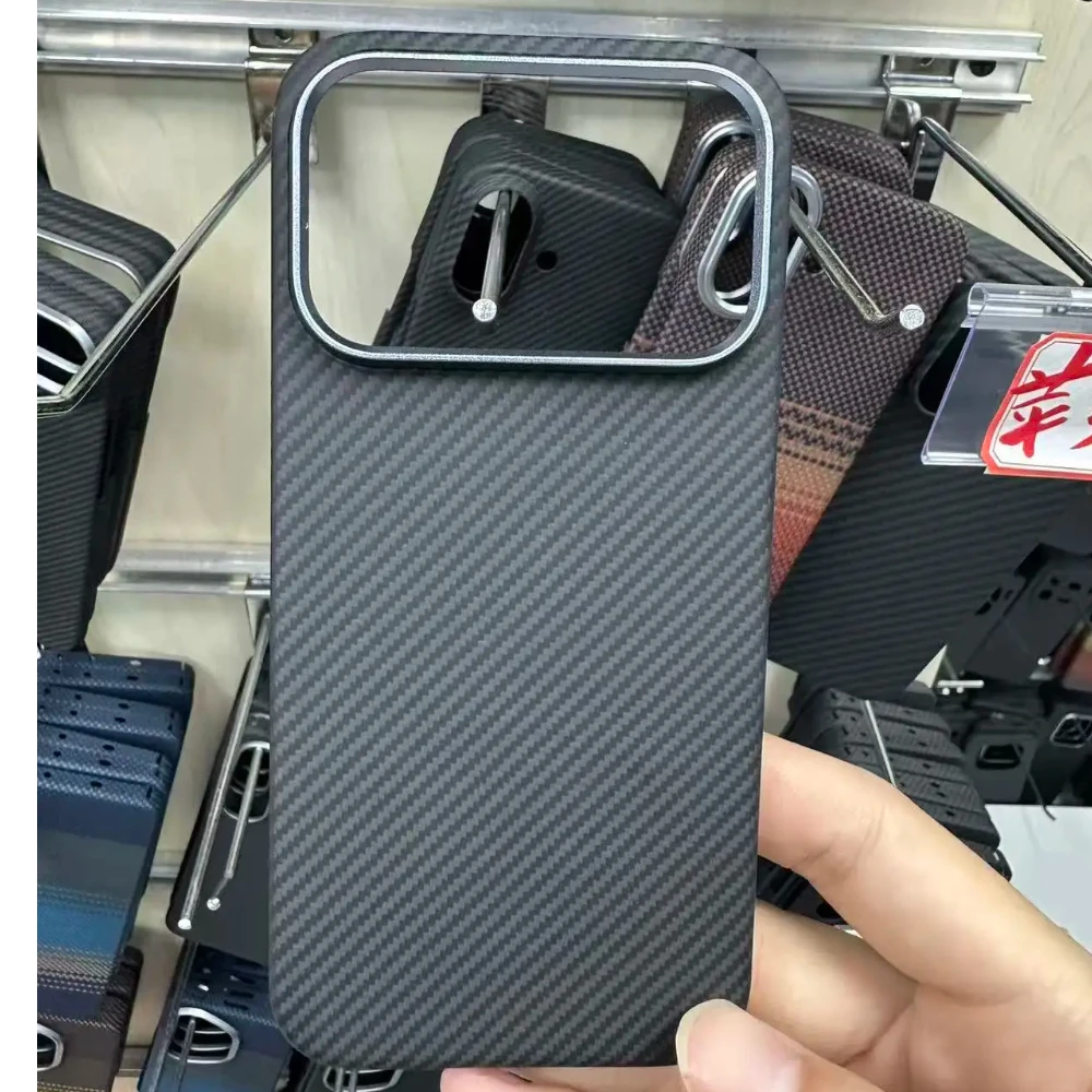

For Magsafe Magnetic Case For iPhone 17 Pro Max Real Carbon Fiber Color Aramid Fiber Cover for iPhone 17 Pro/17pro max Case capa
