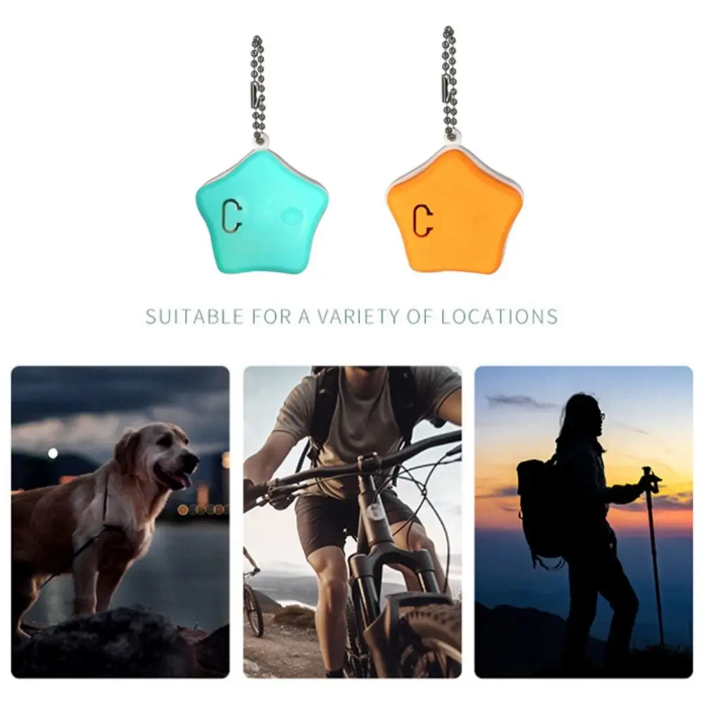 Waterproof Pet Luminous Pendant Rechargeable Bite Resistant Dog Led Light Tag Silicone Five-pointed Star Dog Walking Light