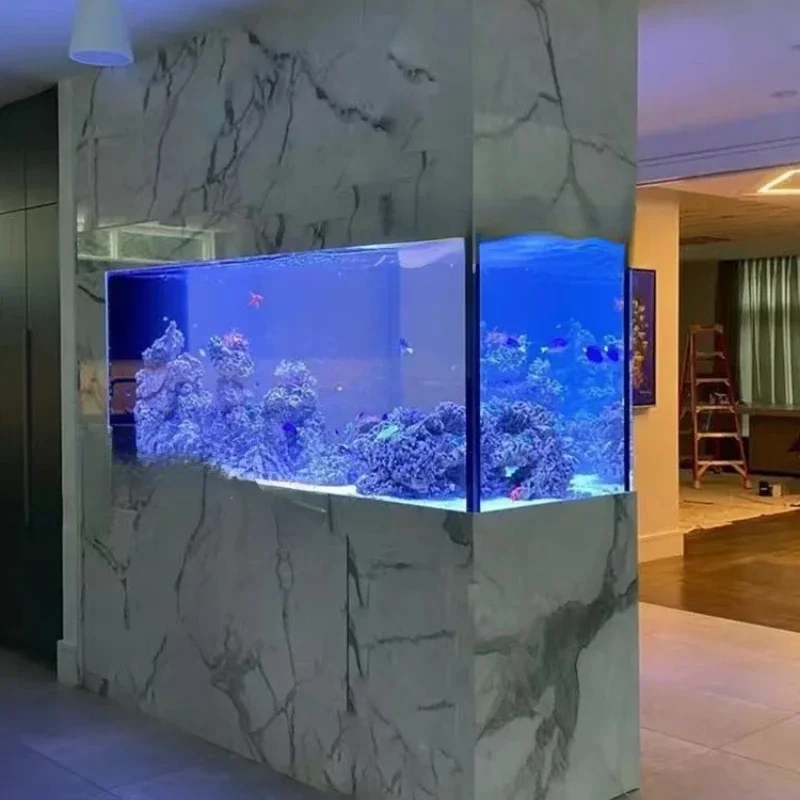 

Living Room Partition Hallway Customized Fish Tank Screen Fish Tank Background Wall Body Fish Tank Customized Fish Tank