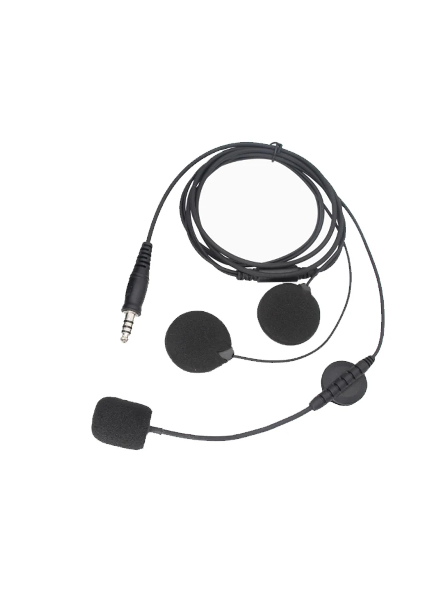 7.1mm cywilna standardowa wtyczka zestaw słuchawkowy do motocykla taktyczny zestaw słuchawkowy do kasku zestaw słuchawkowy do KENWOOD BAOFENG UV5R dwukierunkowy spacer — zdjęcie produktu 7
