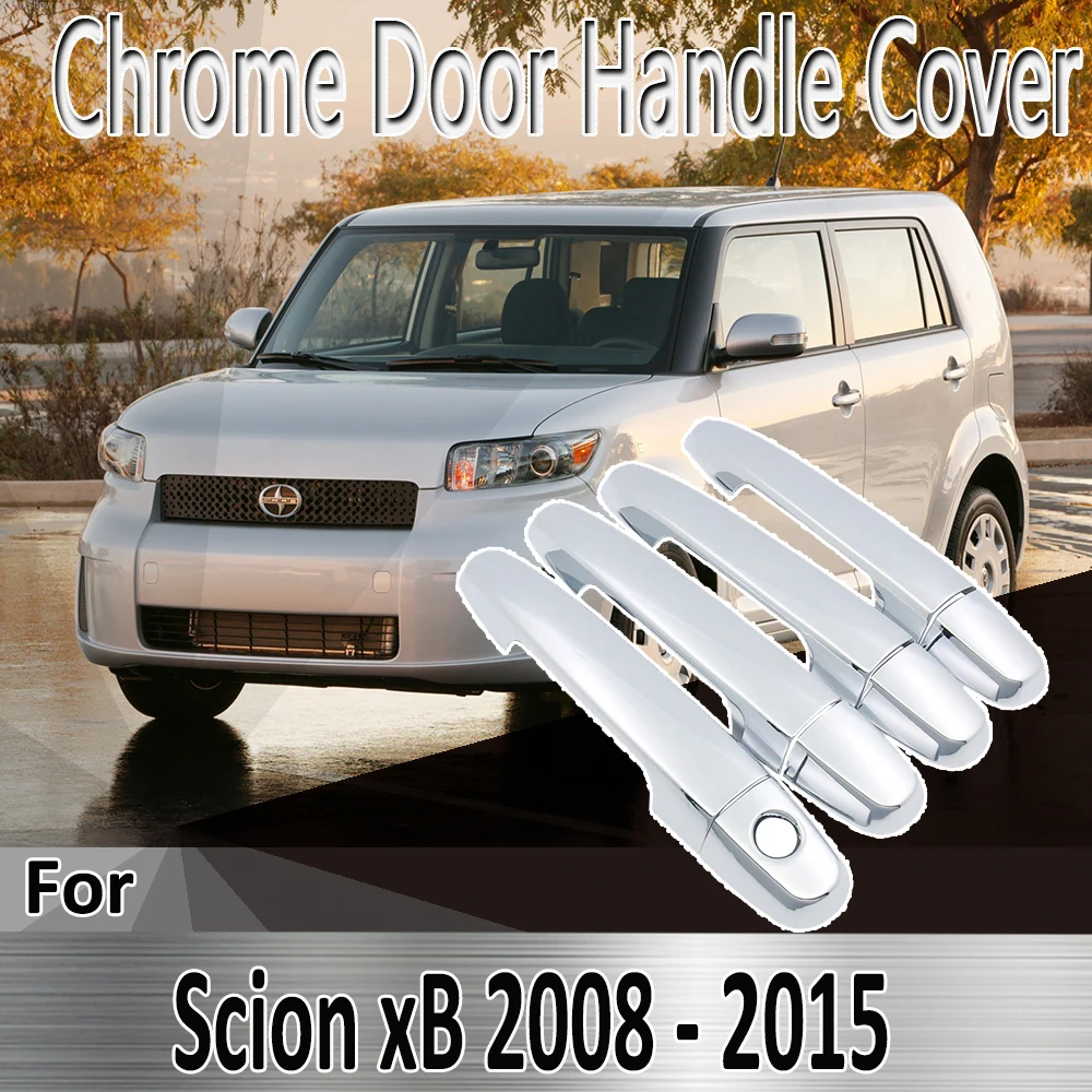 For Scion xB 2008~2015 2009 2010 2011 2012 2013 Styling Stickers Decoration Chrome Door Handle Cover paint Refit Car Accessories