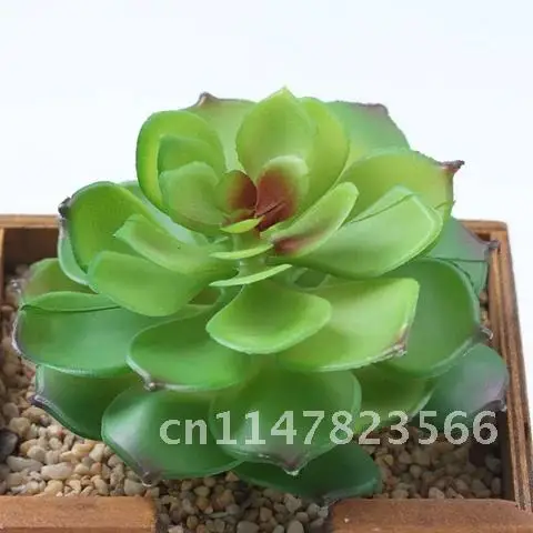 Artificial Plants Green Flocking Succulents Home Garden Decoration Flower Arrangement Bathroom Accessories