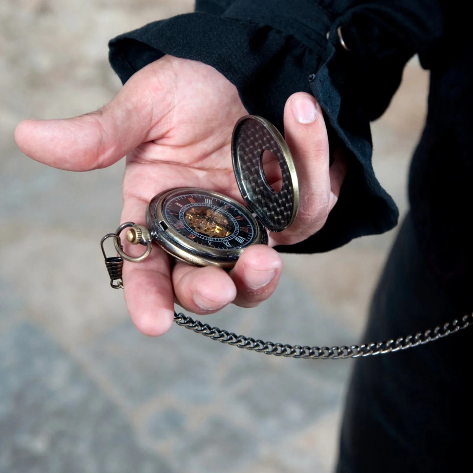 3 Pcs Pocket Watch Chains Silver Gold Bronze Metal Retro Necklace Making Supplies for Men Lightweight Portable