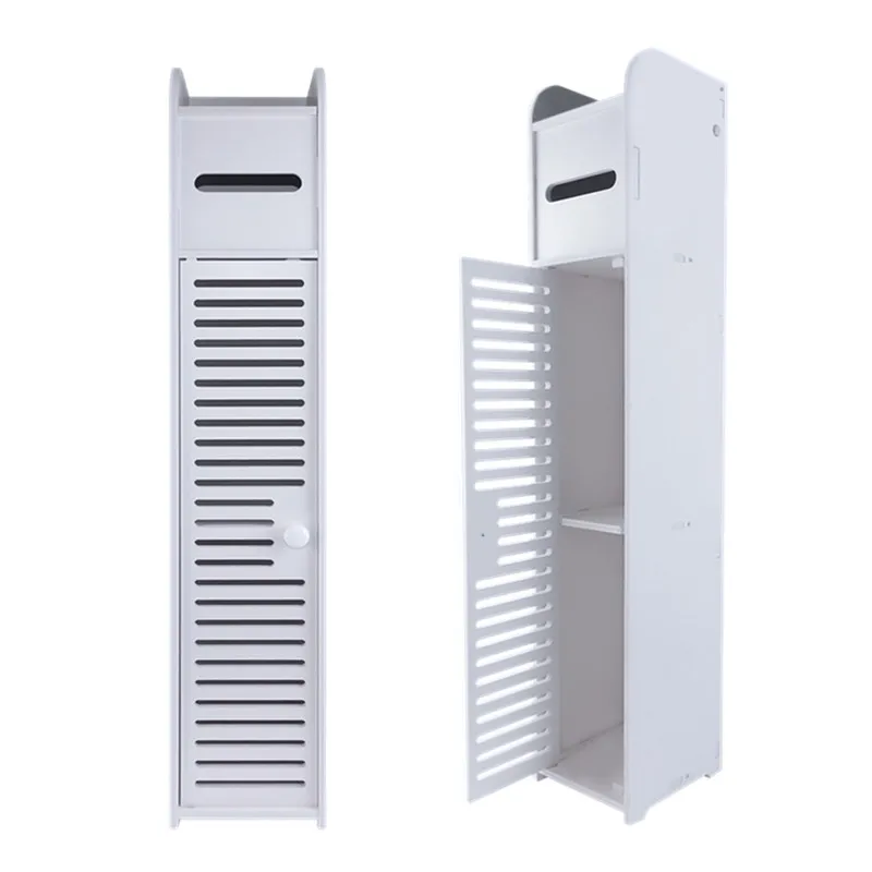 3 Tier Bathroom Floor Cabinet Free-Standing Toilet Roll Holder Narrow Bathroom Storage Cabinet, for Bathroom,Living Room&Hallway