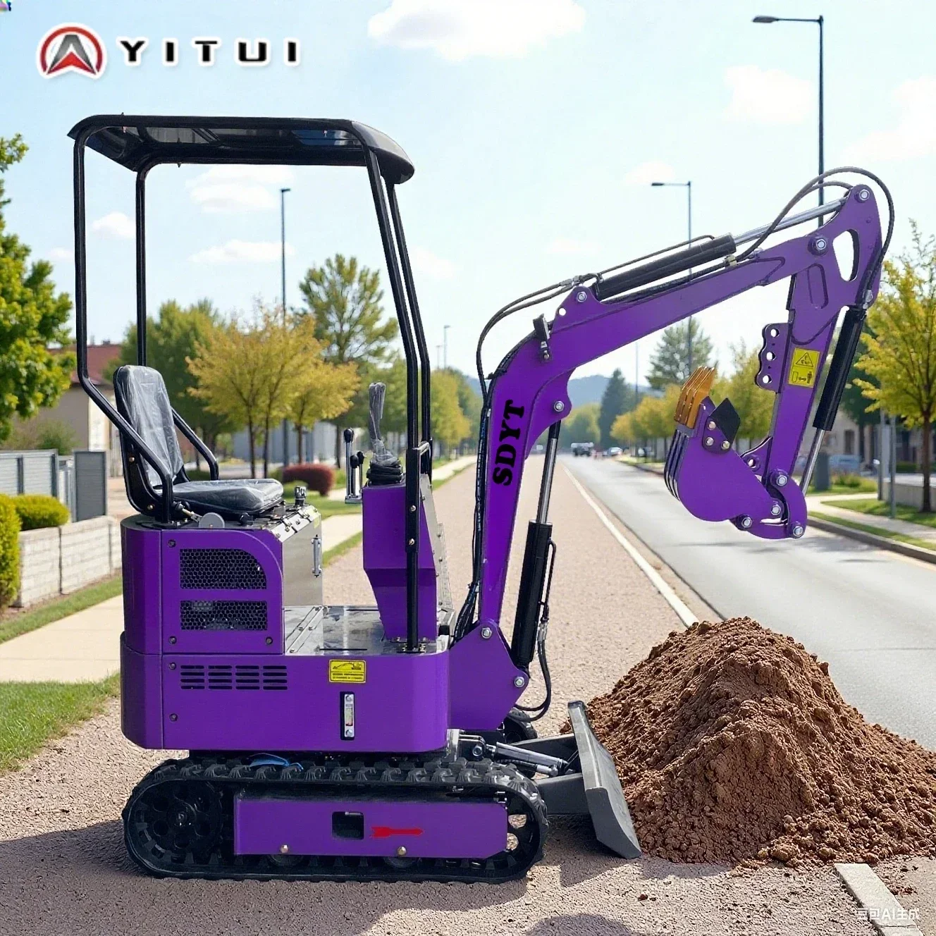 Miniexcavadora personalizada de alta calidad de 1,5 1,8 toneladas con múltiples herramientas auxiliares Miniexcavadoras Ce Epa Euro 5 de alta calidad