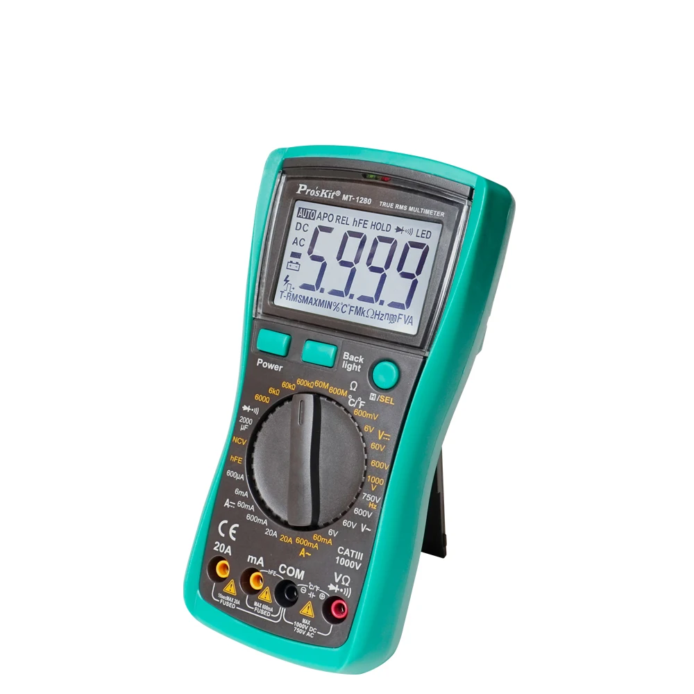 

Pro'sKit MT-1280 digital multimeter Electrical digital multimeter DC AC voltage current capacity resistance tester