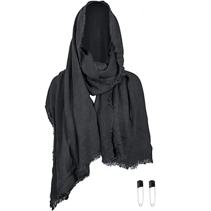 

2023 loween LARP Medieval Knight Renaissance Vintage Hooded Cloak Cosplay oulder awl Ethnic Stage Costume Women's Faion