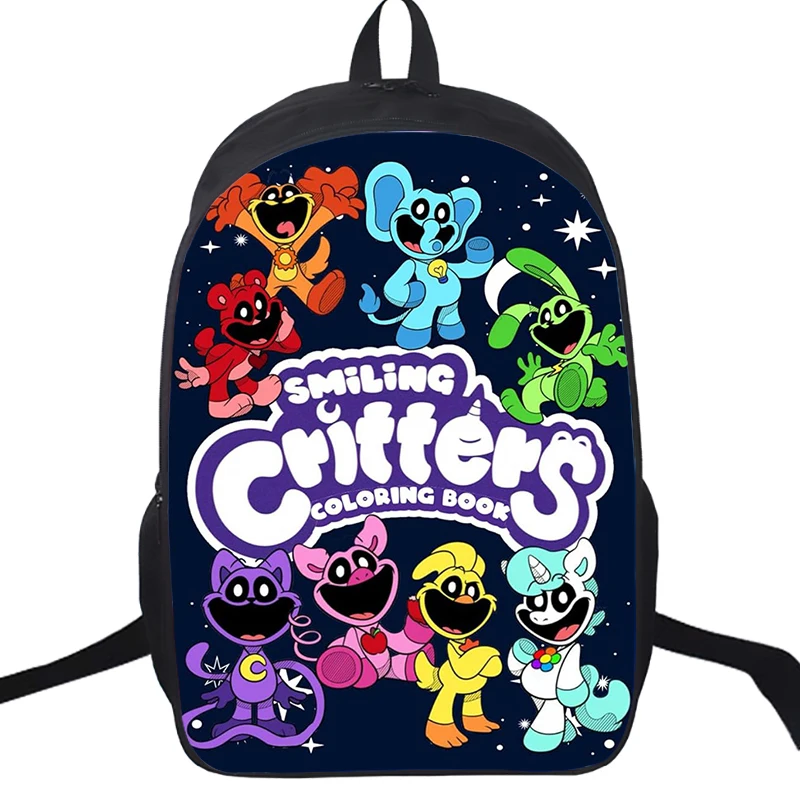 

Smiling Critters School Bags Cartoon Game Backpack Large Capacity Teenager Laptop Bag Durable &Softback Backpacks For Boy Girls