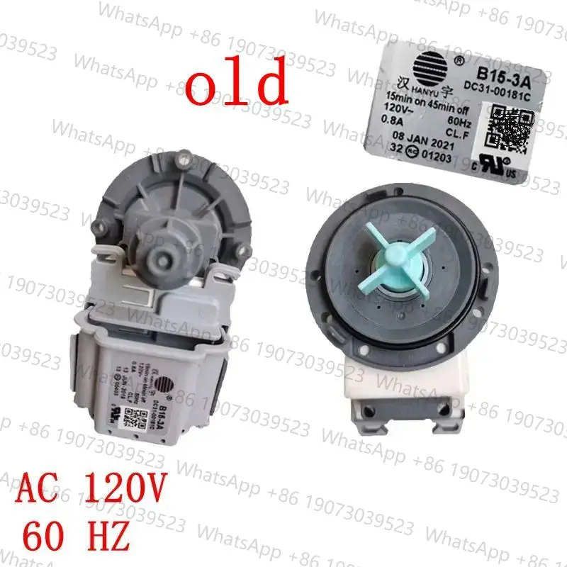 B15-3A DC31-00181C AC 120V 60HZ For Samsung Drain Pump Motor Water Outlet Motors Washing Machine Parts