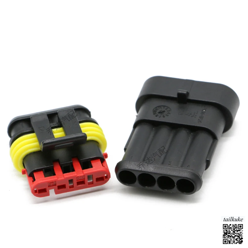 282088-1 4-hole 1.5 Series AMP Type DJ7041-1.5-11/21 Waterproof Connector 282106-1