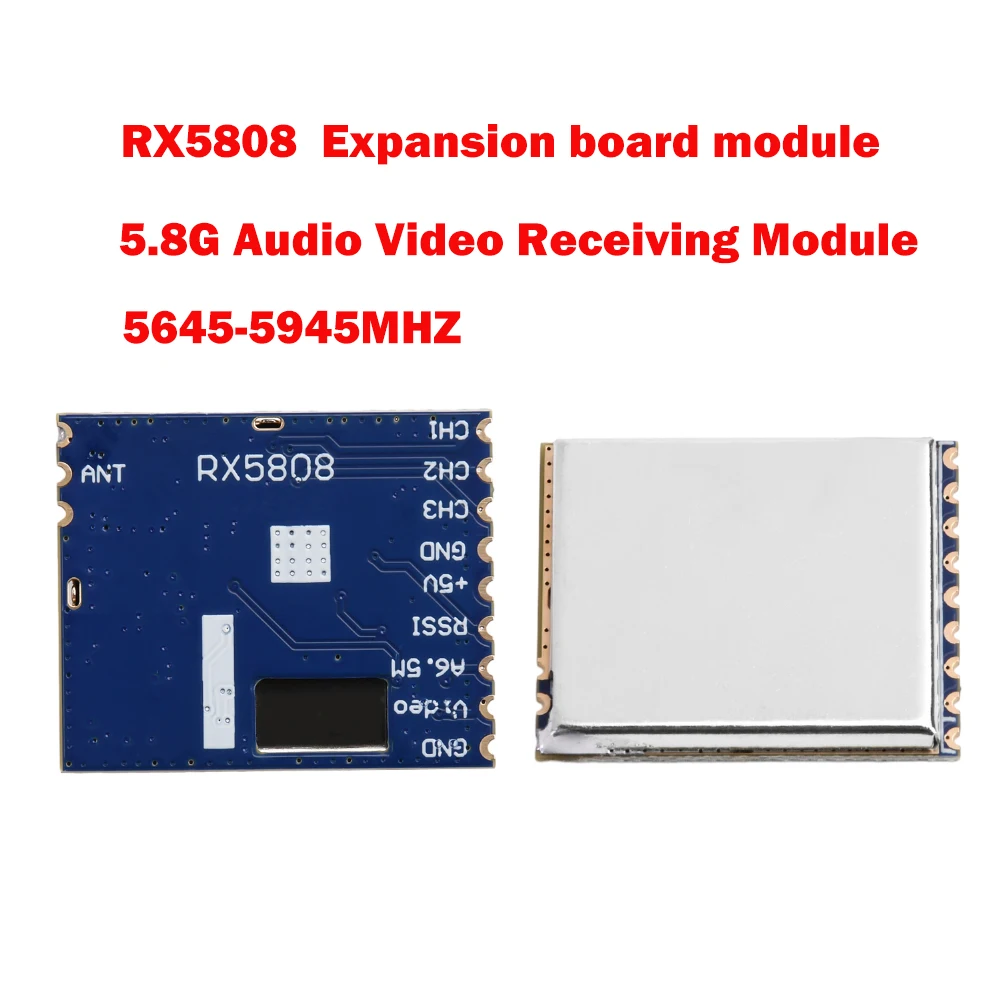 5645-5945MHZ RX5808 AV FM Wireless FPV 5.8G Audio Video Receiving Module Board SPI Control