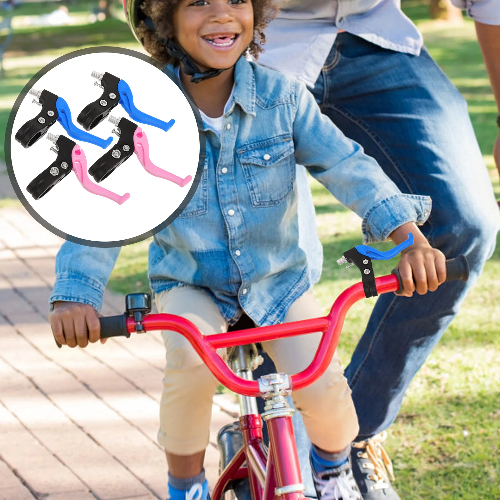 

2 Pairs Kids Bike Brake Levers Durable Light Weight Smooth Operation Cycling Accessories for Baby Child Metal Plastic