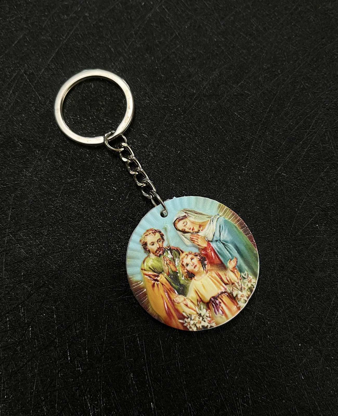 Diyalo Baby Jesus Christ Virgin Mary Icon Keyring Silicone Catholic Holy Family Charm Keychain Easy to Carry Jewelry Accessories