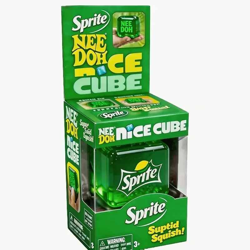 Schylling Needoh Nice Cube Stressball Quetschspielzeug Dr Pepper Sprite Langsam Zurückfederndes Squishy Sensorisches Fidget-Spielzeug zur Angstlinderung
