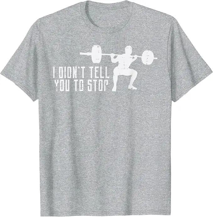 Workout-T-Shirt: Ich habe dir nicht gesagt, das Training zu beenden – Gym Trainer Coach T-Shirt für Herren und Damen, Y2K Persönlichkeits-Trainer-Grafik-Spruch-T-Shirt, Humor-Baumwoll-Top – Detail 9