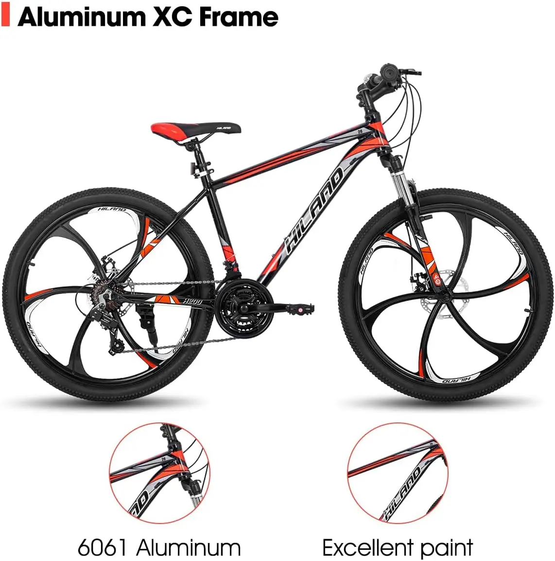 Mountain Bike, 3/6/Multi-Spokes, 21 Speeds Drivetrain, Aluminum Frame 26 Inch Wheels, Disc-Brake Bike for Men Women Men's MTB Bi