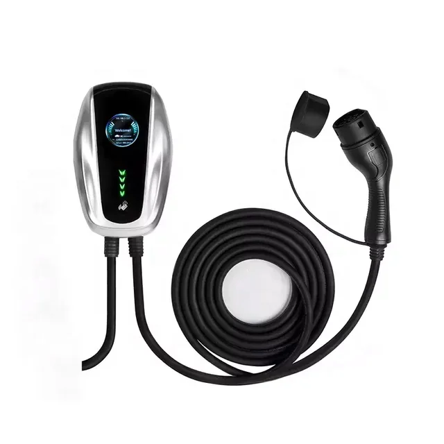 7KW 32A Home EV ChargerLevel 2 AC EVSE Wall Box Type2 32amp Smart Car EV Wallbox EU Type 2 RFID EV Charger Station - view 3