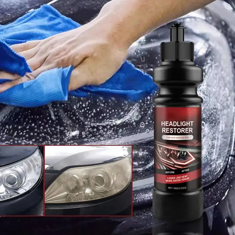 Headlight Repair Polish Paste Car Headlight Cleaning Repair Paste Short-Term Protection Headlight Cleaning Tool For Sedan Truck