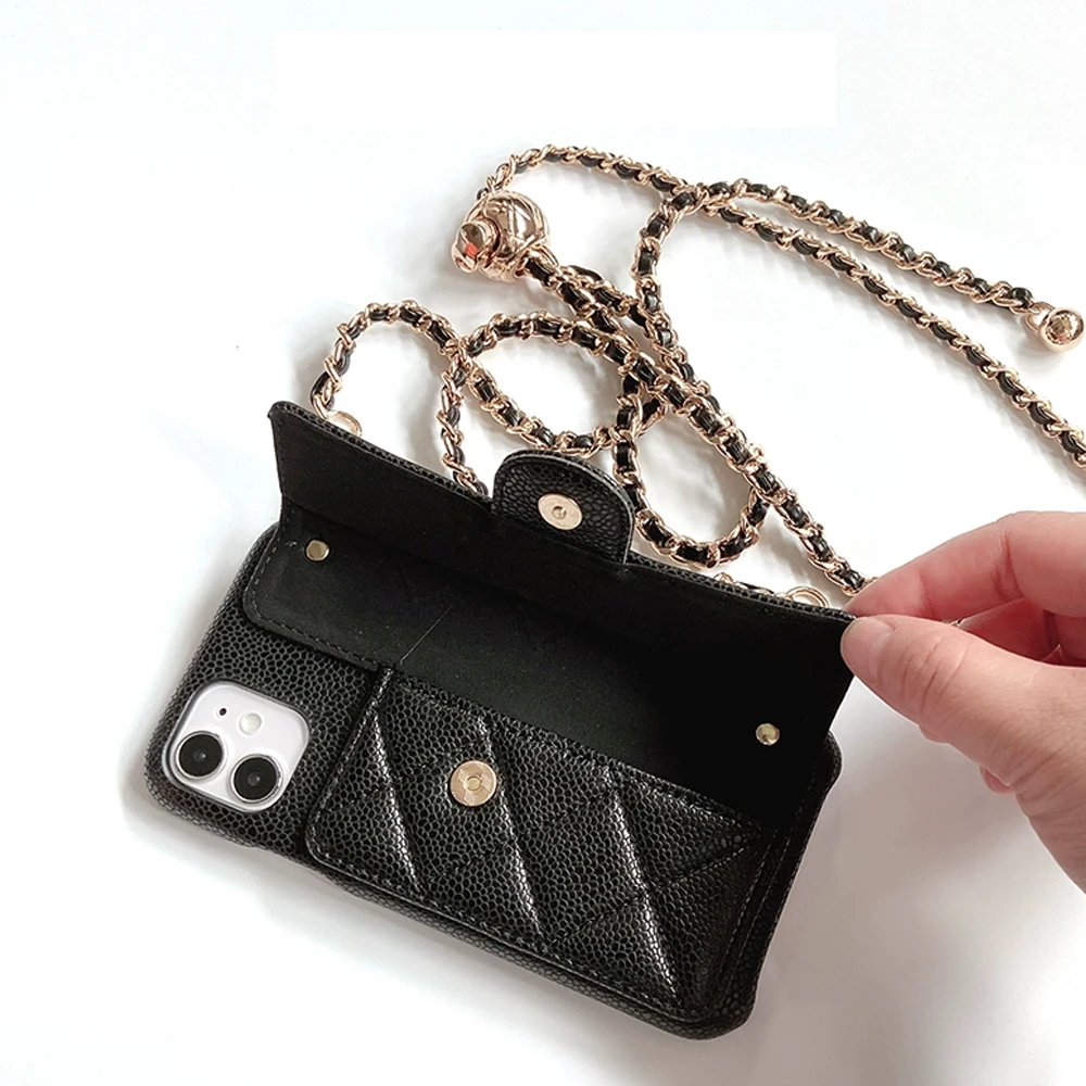 Роскошный кожаный чехол для телефона с тисненым узором для iPhone 15 14 13 12 Pro Max Модный популярный однотонный чехол с золотыми буквами