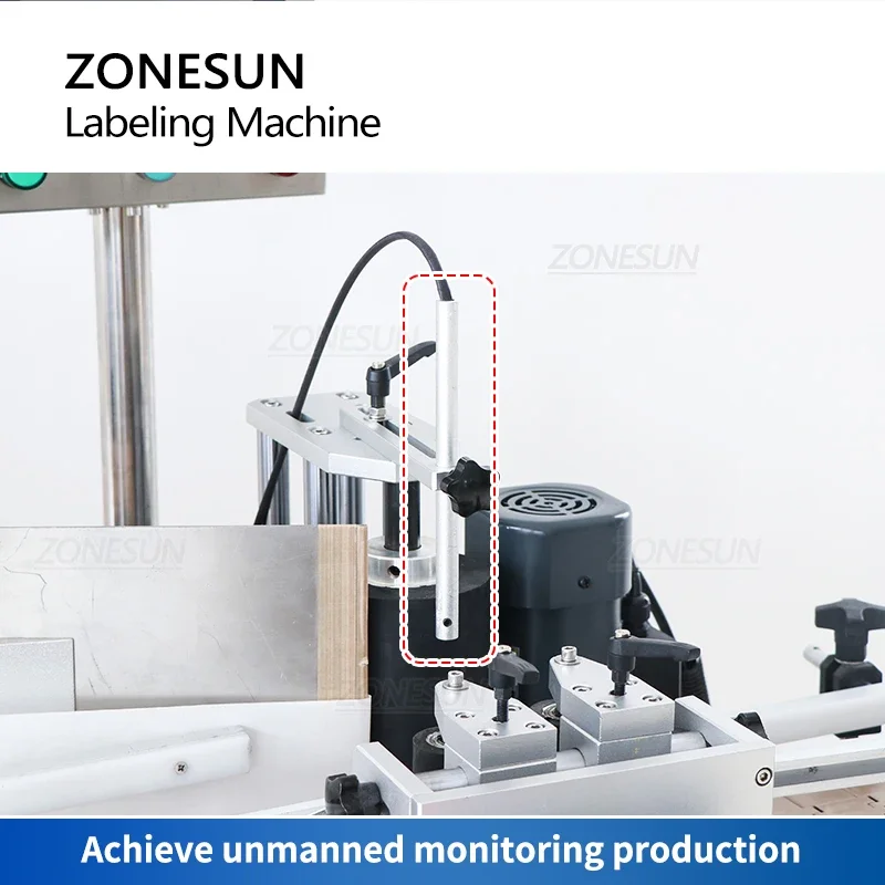 ZONESUN Etiketteermachine Automatische Ronde Glazen Plastic Fles Dubbelzijdige Drankenpot Flacon Verpakking ZS-TB260S