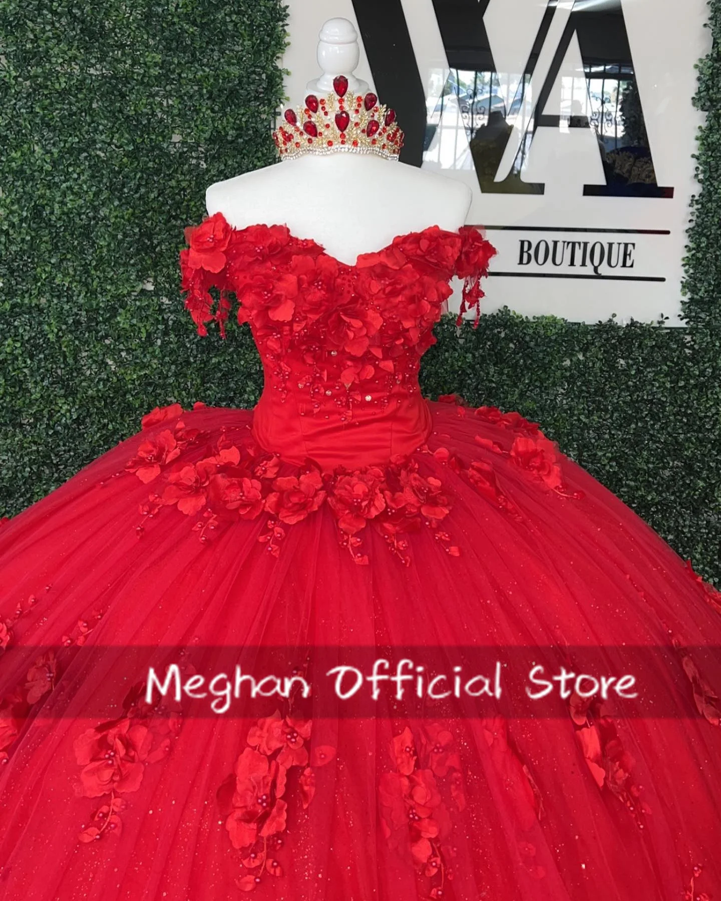 Messico Red Sweetheart Quinceanera abiti 3D Flowers Ball Gown Beaded Birthday Party Gowns Princess Vestidos De 15 asenos