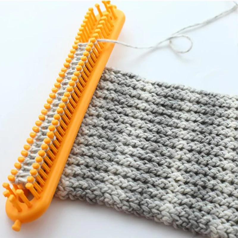 Rectangle Scarf Knitting Loom Kit Set Sewing Needle Scarves DIY Craft Tool