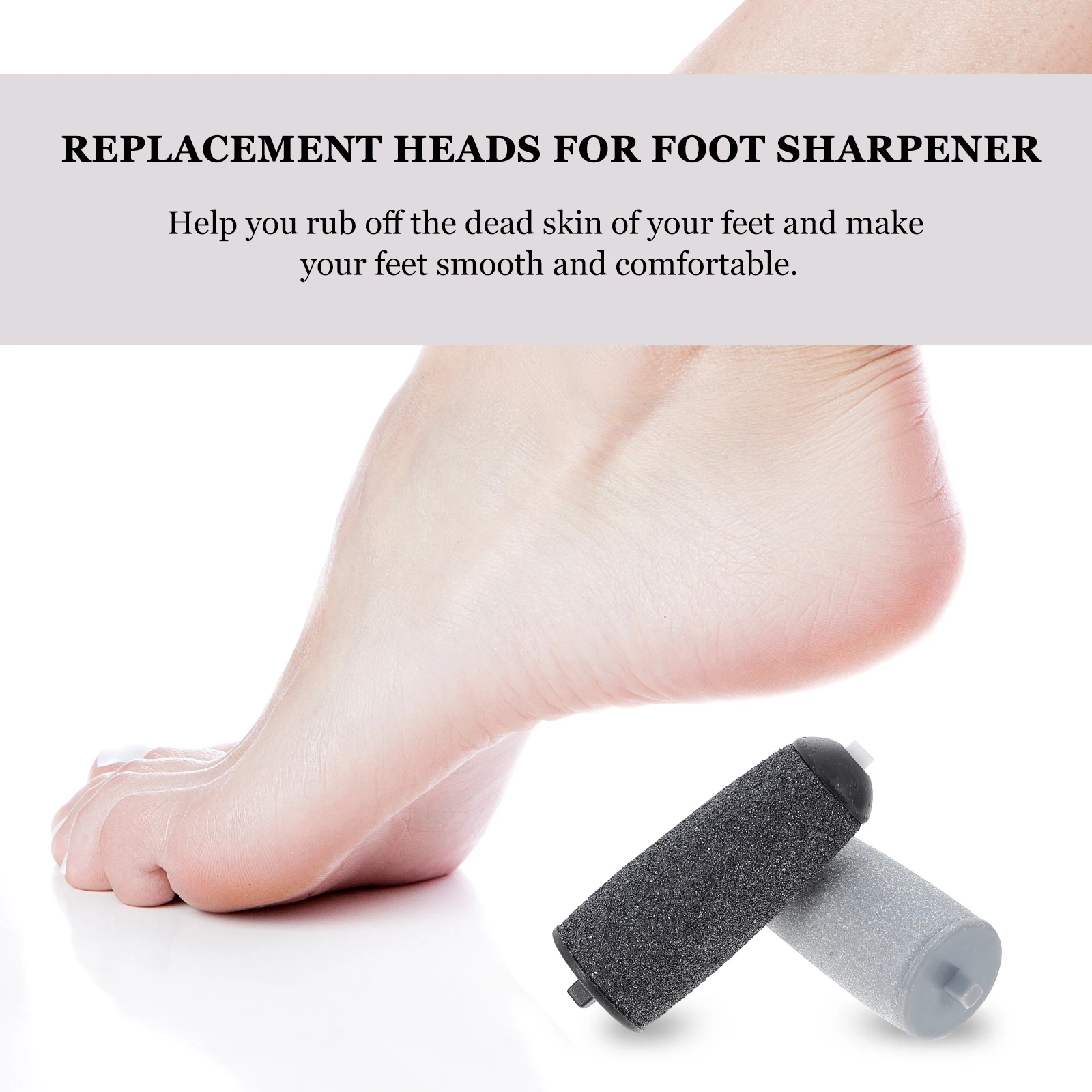 

8pcs Replacement Foot File Heads For Electric Pedicure Tools Professional Dead Skin Removal Roller Heads Multi-Functional