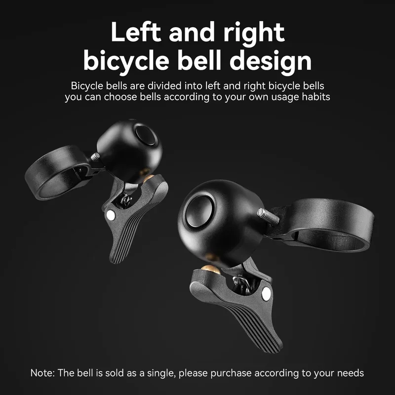ROCKBROS Mini Bicycle Bell Road Bike Ring Crisp Sound Warning Alarm Bike Handlebar Copper Alloy Ring Horn For Safety Cycling