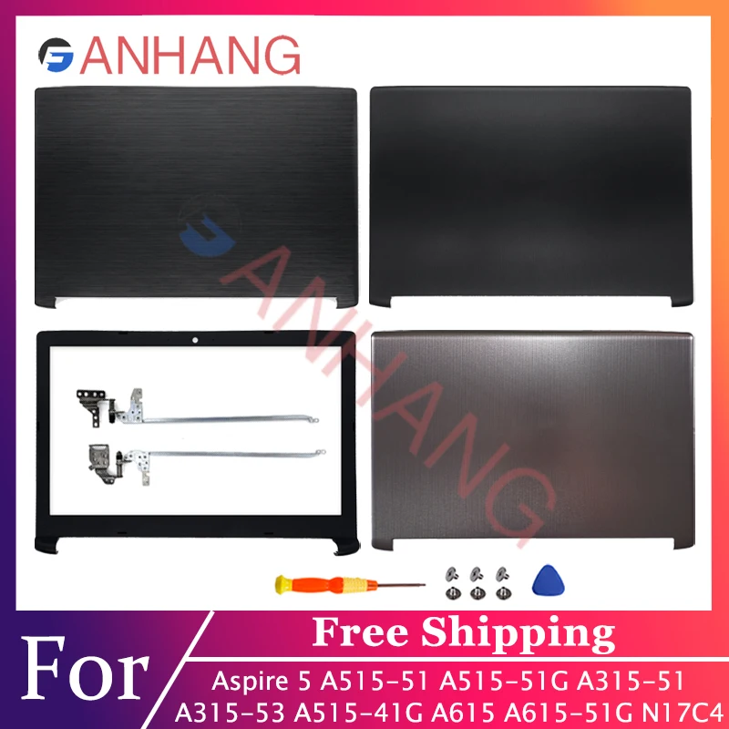 Casing Laptop Baru Untuk Aspire 5 A515-51 A515-51G A315-51 A315-53 A515-41G A615 A615-51G N17C4 Penutup Belakang LCD Bezel Depan Engsel