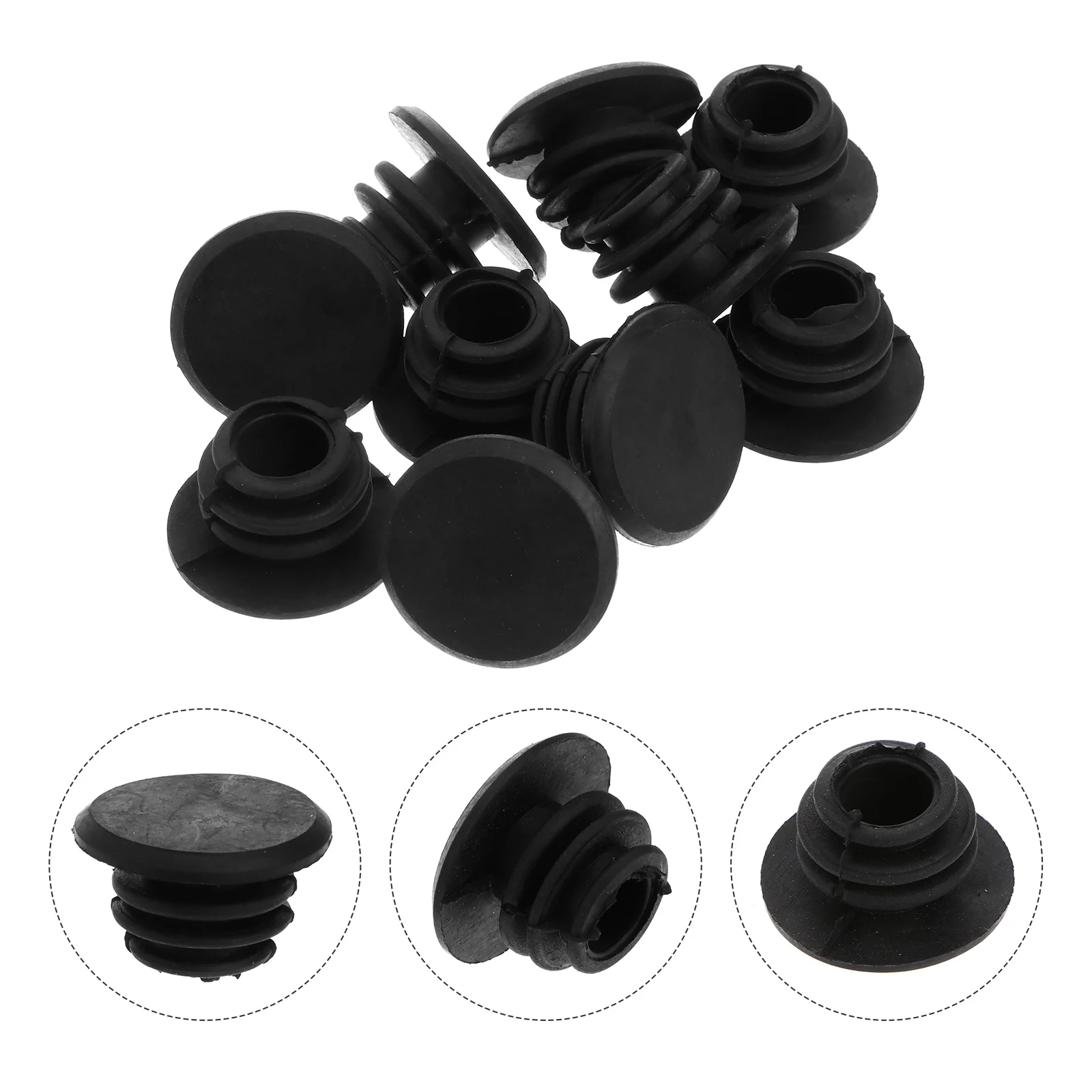 

30Pcs Bike End Caps 22Mm Diameter Handlebar Plugs Rubber Material for Road Mountain Bikes Universal Fit Lightweight