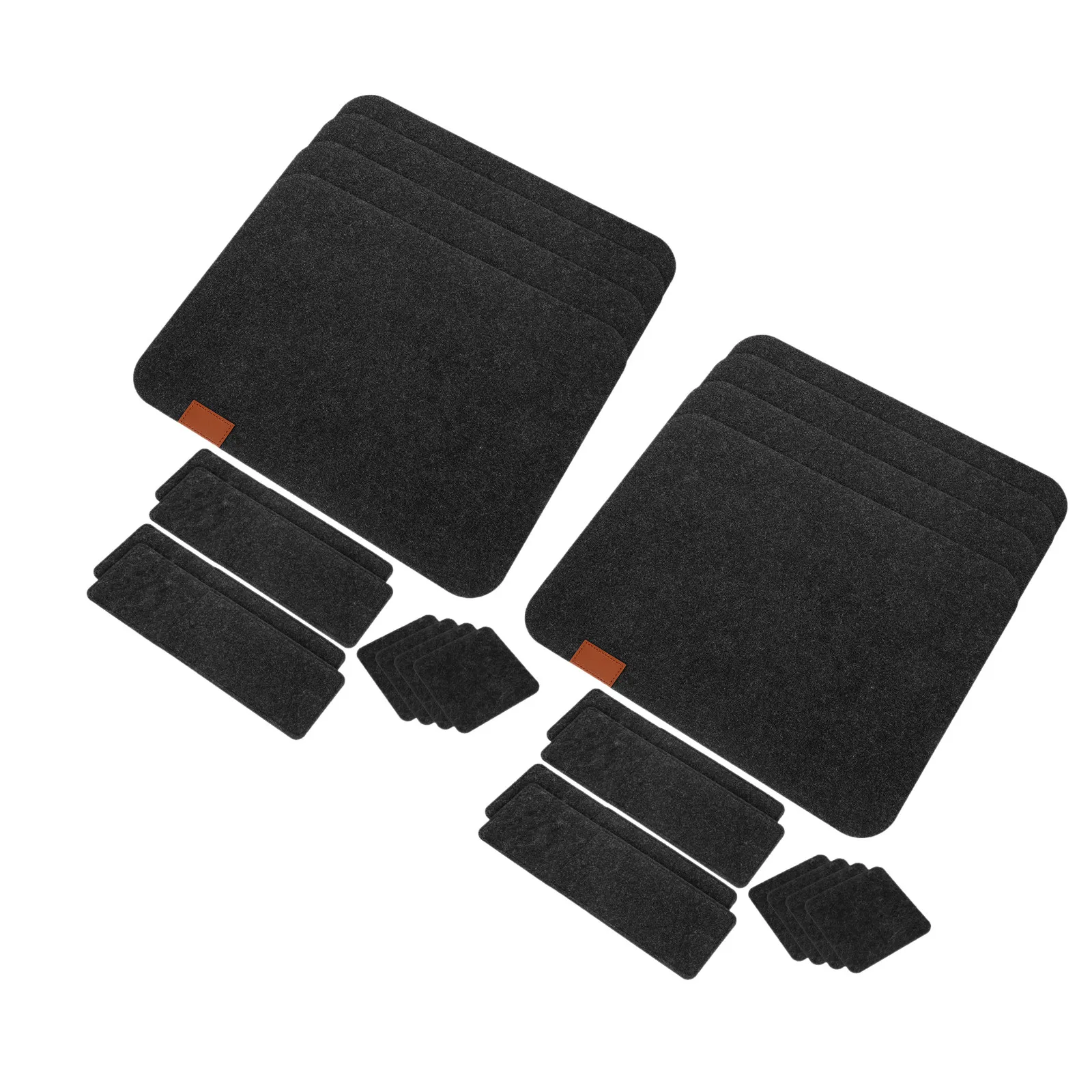 8 Sets Felt Placemat Gaming Mouse Pad Coasters Mats Placemats Heat Resistant Table