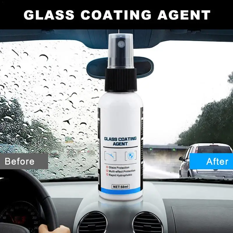 

Car Windshield Anti-fog Spray Agent Waterproof Anti-rain 50mL Rear-View Mirror Cleaner For Car Bathroom Glass And Mobile Phone