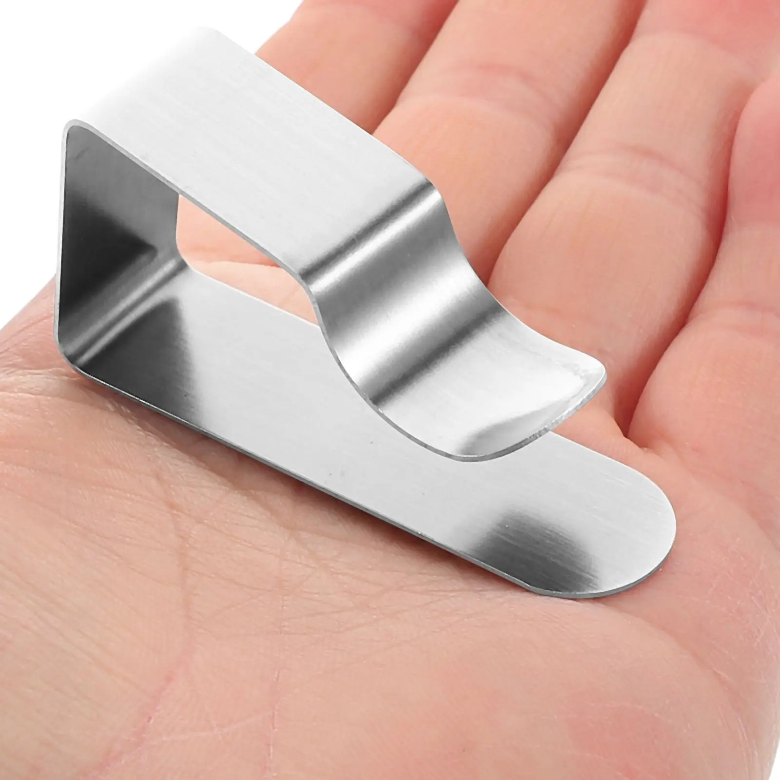 

8 Pcs Stainless Steel Trapezoid Tablecloth Clips One Piece Picnic Table Skirt Fasteners Outdoor Table Cloth Holders Clamps For