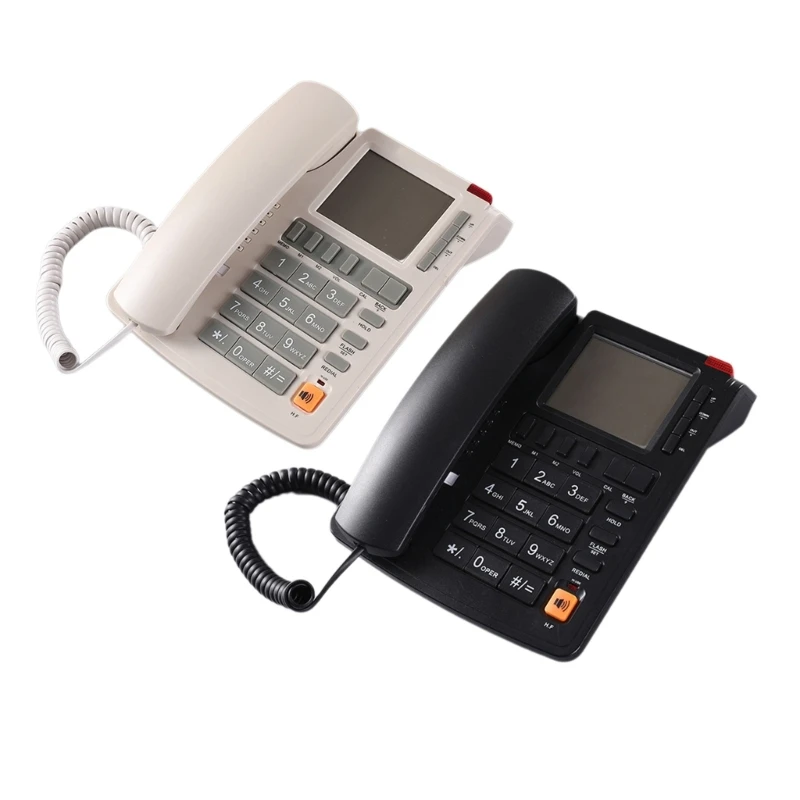 Desktop Corded Telephone for Home Landline Telephone with Big Buttons Caller Identification LCD Backlight Display