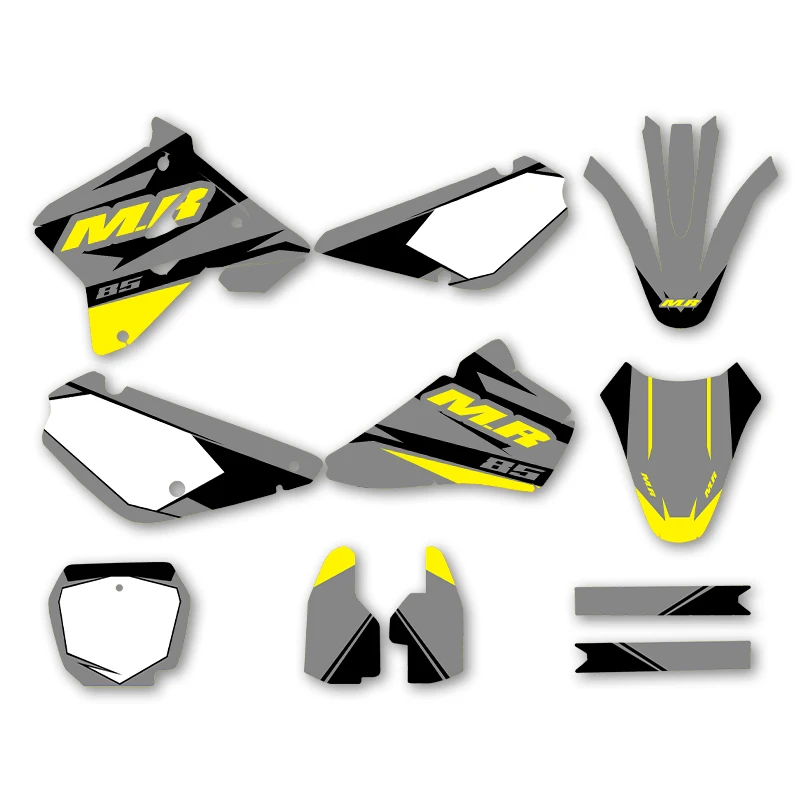 MCHMFG Kit de pegatinas gráficas de nuevo estilo para SUZUKI RM85 RM 85 2012-2018 RM85 2001-2004 RM 85 205-2011