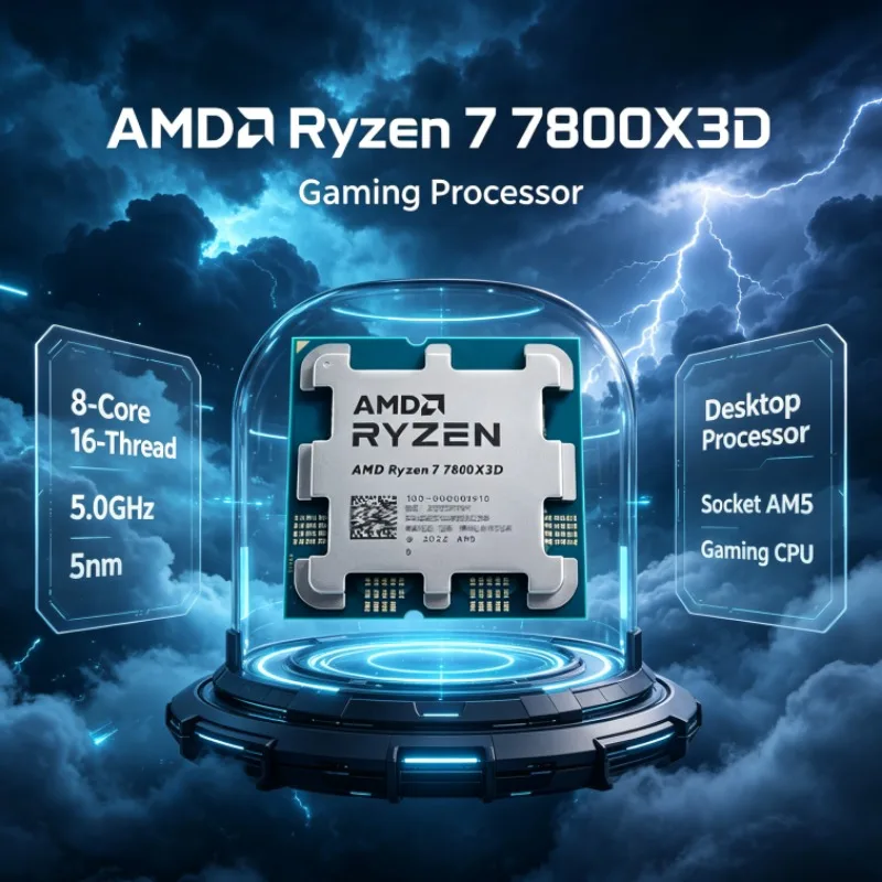 AMD R7 7800X3D Ryzen 7 Desktop Processor 100-100000910 5.0GHz 8-Core 16-Thread 5nm 96M Cache AM5