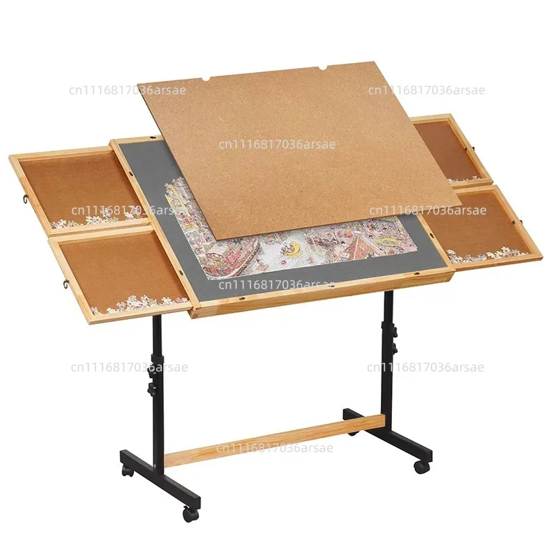 Special table felt puzzle auxiliary bracket with drawer storage tool can fold 1500 pieces