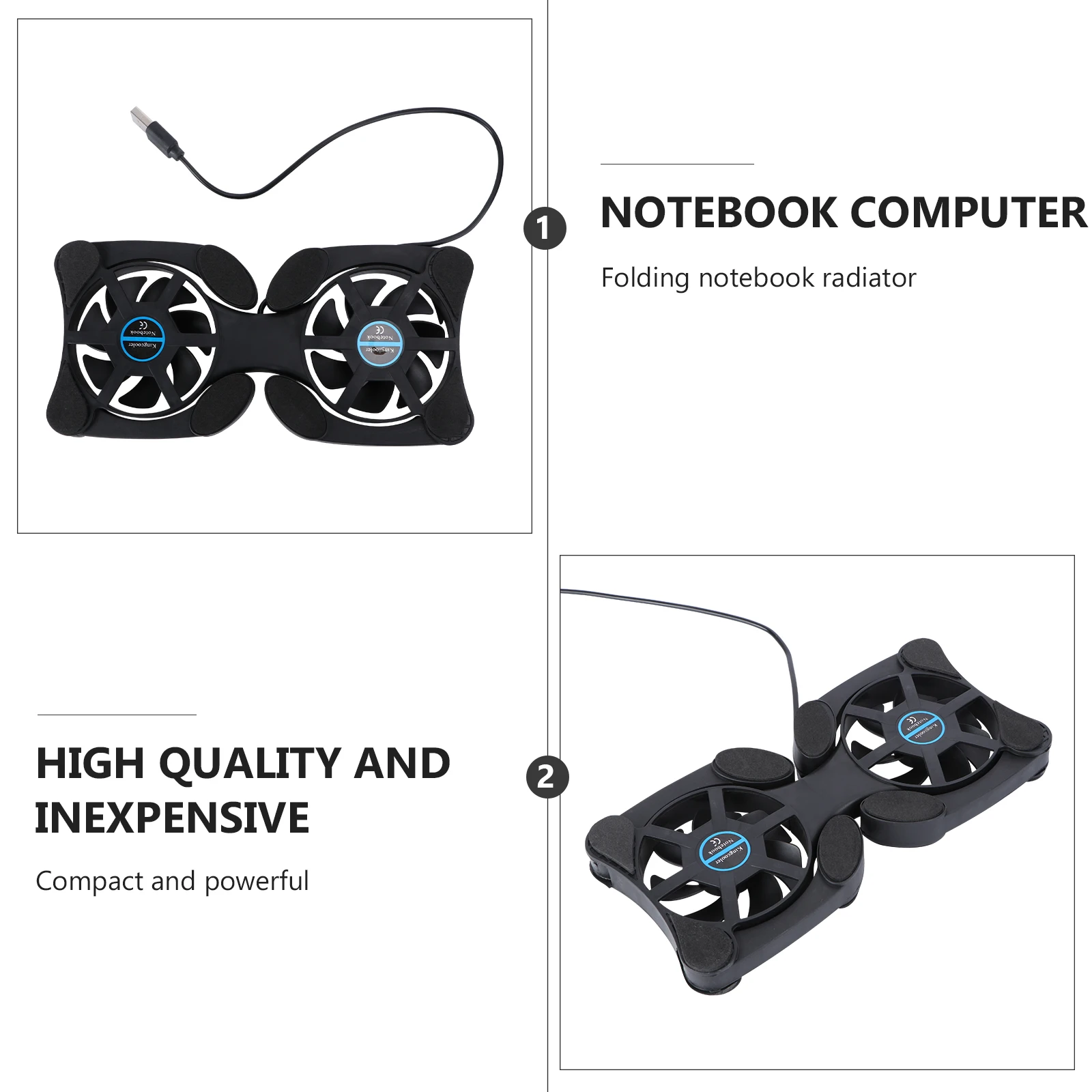 

Notebook Cooler Slim Laptop Pad with 70mm Fan for Heat Dissipation Low Power Portable Cooler Fan Computer Cooling Solution