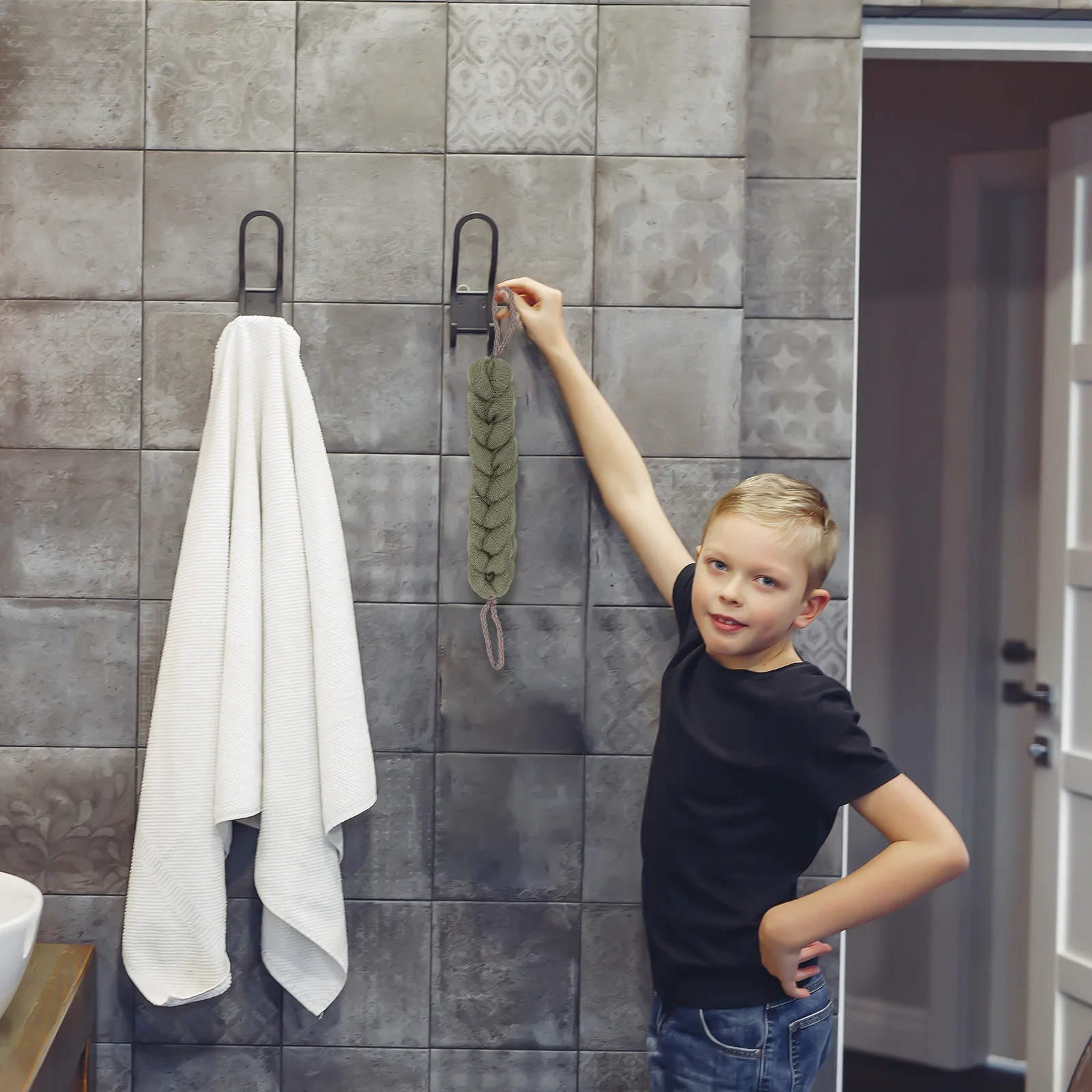 

Long Rubbing Back Strip Exfoliating Body Washing Tool Bubble Making Mesh Bath Scrubber For Shower Gel Efficient Foaming Net