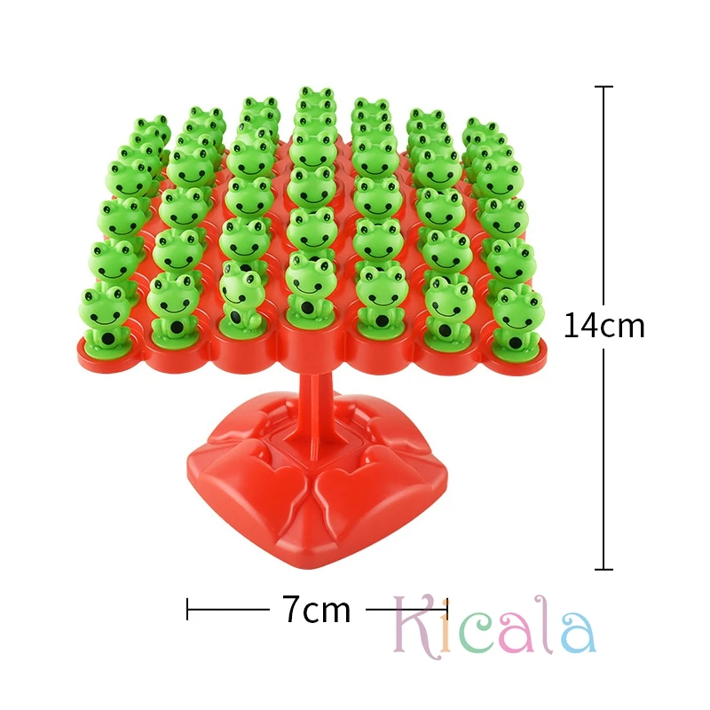 Quebra-cabeça Montessori Math Toy Balancing Board para crianças, interação pai-filho, brinquedos educacionais de mesa, sapo Balance Tree