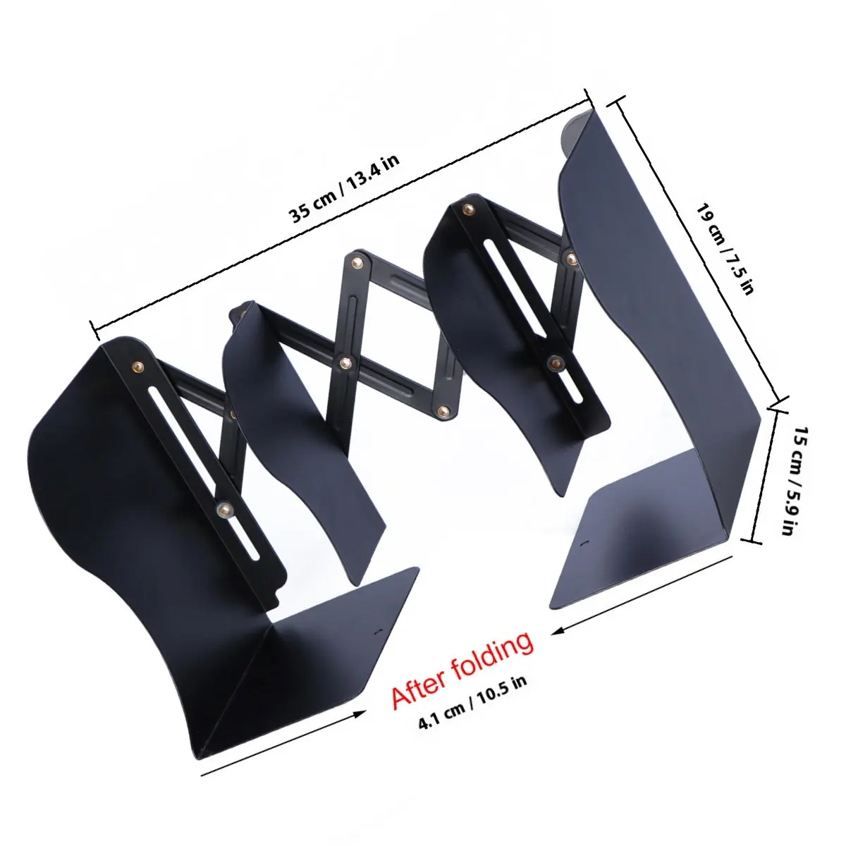 Metal Bookend Adjustable Heavy Duty Non Skid Base Black Stable Modern Design Organize Books Magazines Files School Office