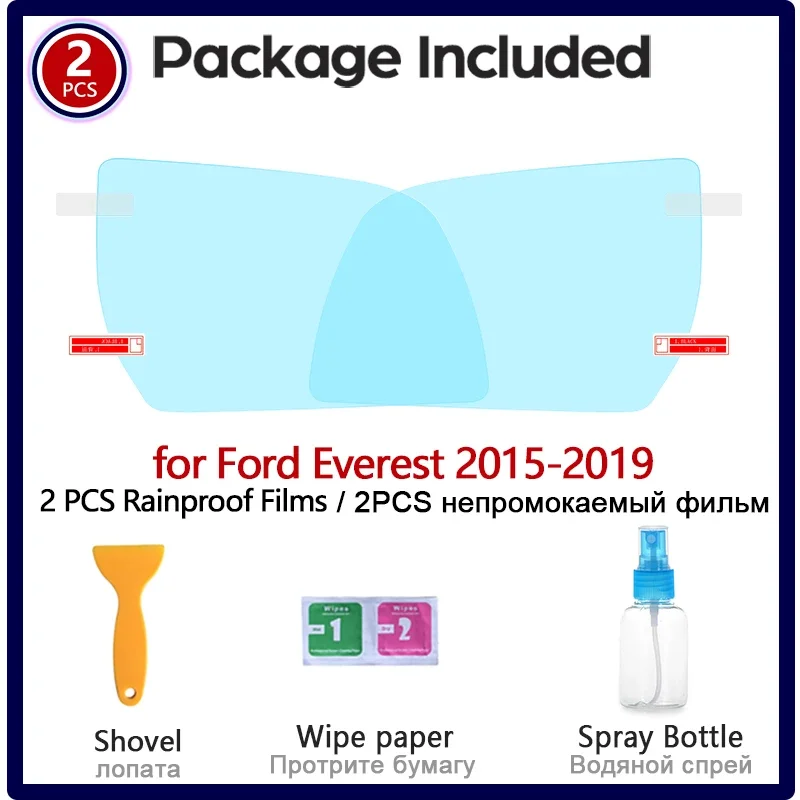 for Ford Everest Full Cover Anti Fog Film Rearview Mirror Rainproof Clear Anti-fog Films Car Accessorie 2015 2016 2017 2018 2019